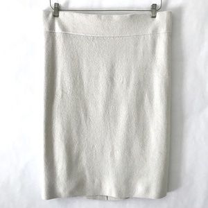 LOFT Outlet Light Oyster Sweater Knit Straight Skirt